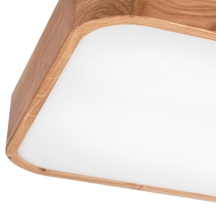 Плафон OAK SQUARE 4xE27/15W/230V 45x45 см дъб