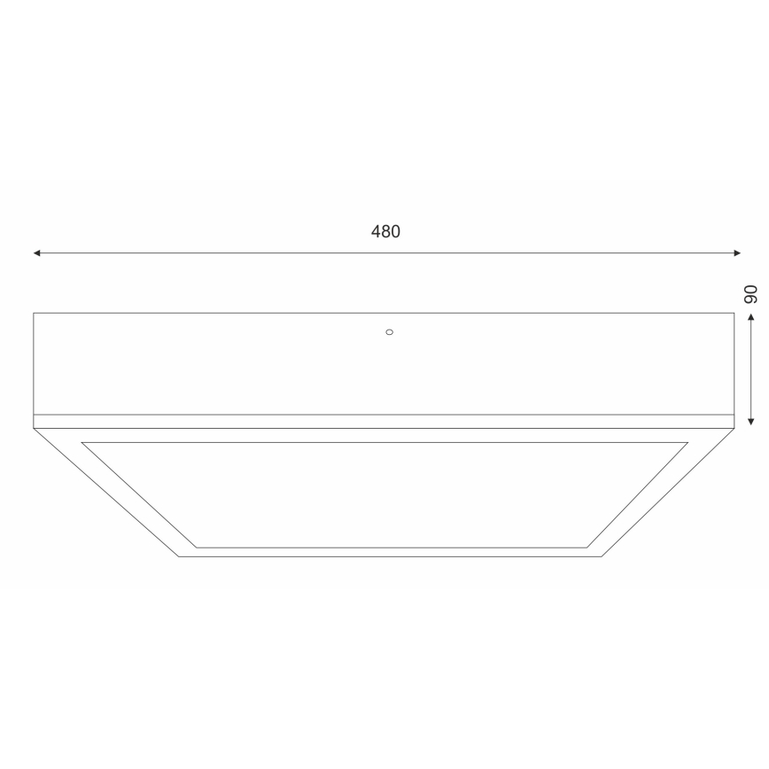 Плафон OAK SQUARE 4xE27/15W/230V 48x48 см дъб/бял
