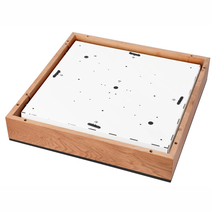 Плафон OAK SQUARE 4xE27/15W/230V 48x48 см дъб/черен