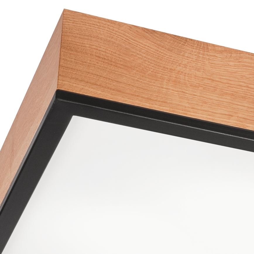 Плафон OAK SQUARE 4xE27/15W/230V 48x48 см дъб/черен