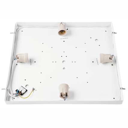 Плафон OAK SQUARE 4xE27/15W/230V 48x48 см дъб/черен