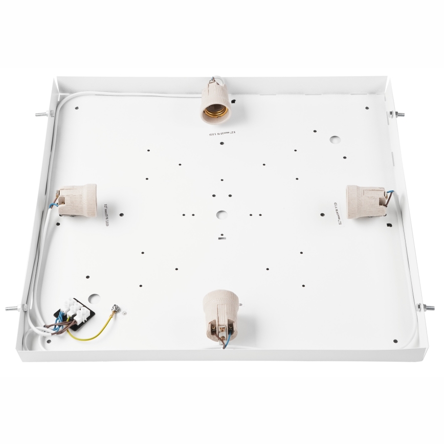 Плафон OAK SQUARE 4xE27/15W/230V 48x48 см дъб/черен