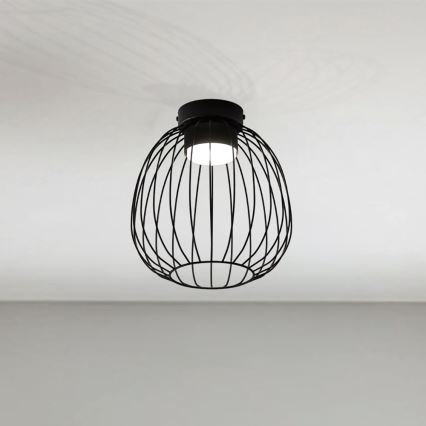 Плафон OVELLA 1xGX53/10W/230V Ø 25 см черен