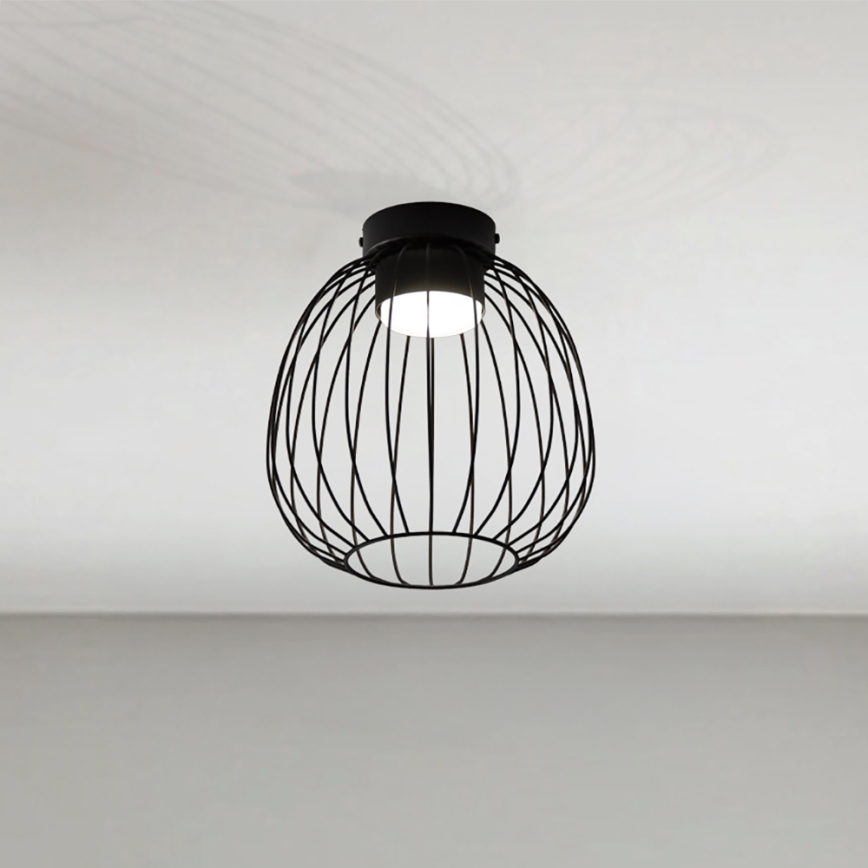 Плафон OVELLA 1xGX53/10W/230V Ø 25 см черен