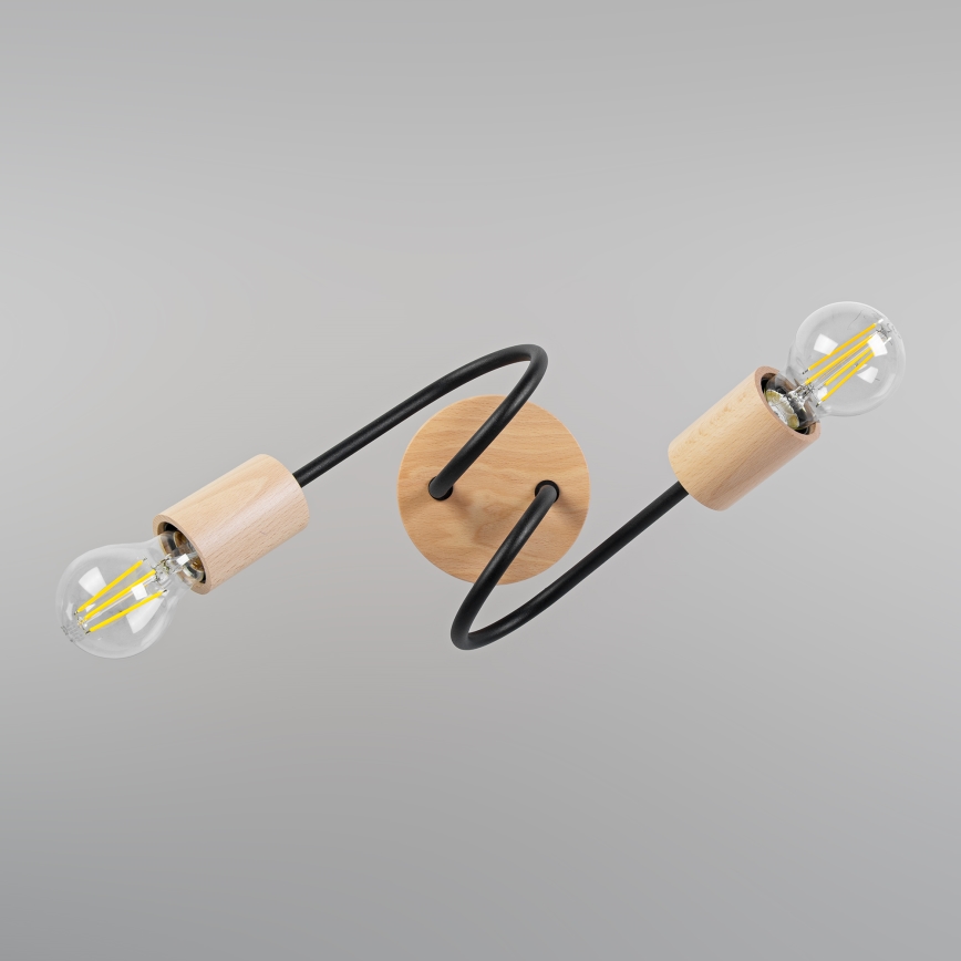 Плафон OXFORD 2xE27/15W/230V бор/черен