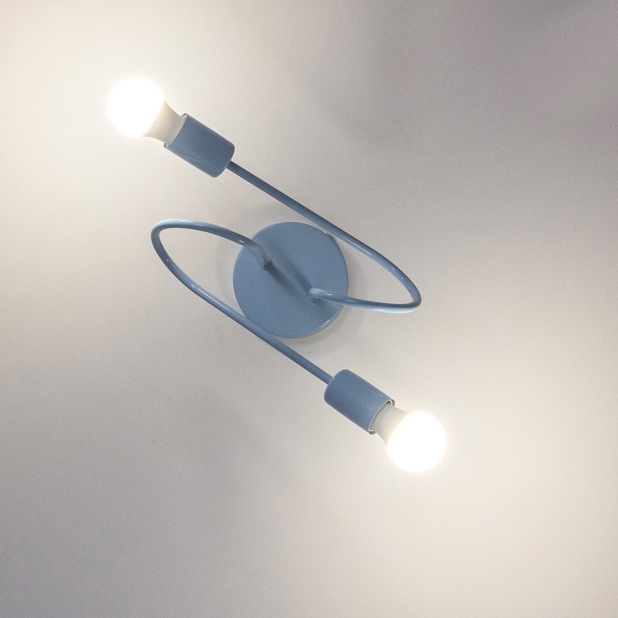 Плафон OXFORD 2xE27/15W/230V син