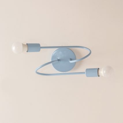 Плафон OXFORD 2xE27/15W/230V син