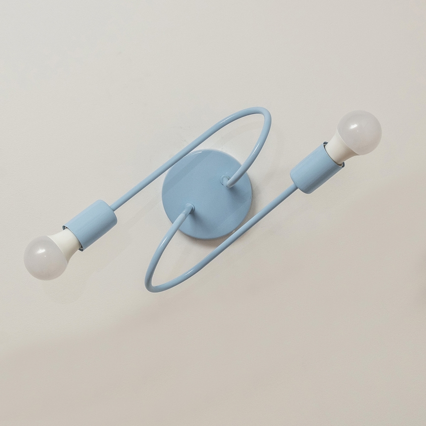 Плафон OXFORD 2xE27/15W/230V син