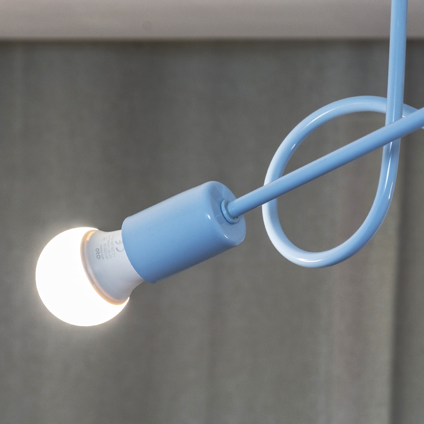 Плафон OXFORD 2xE27/15W/230V син