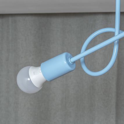 Плафон OXFORD 2xE27/15W/230V син