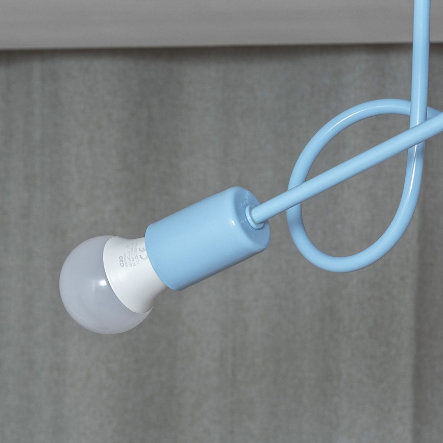 Плафон OXFORD 2xE27/15W/230V син