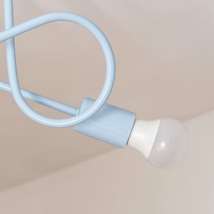 Плафон OXFORD 2xE27/15W/230V син