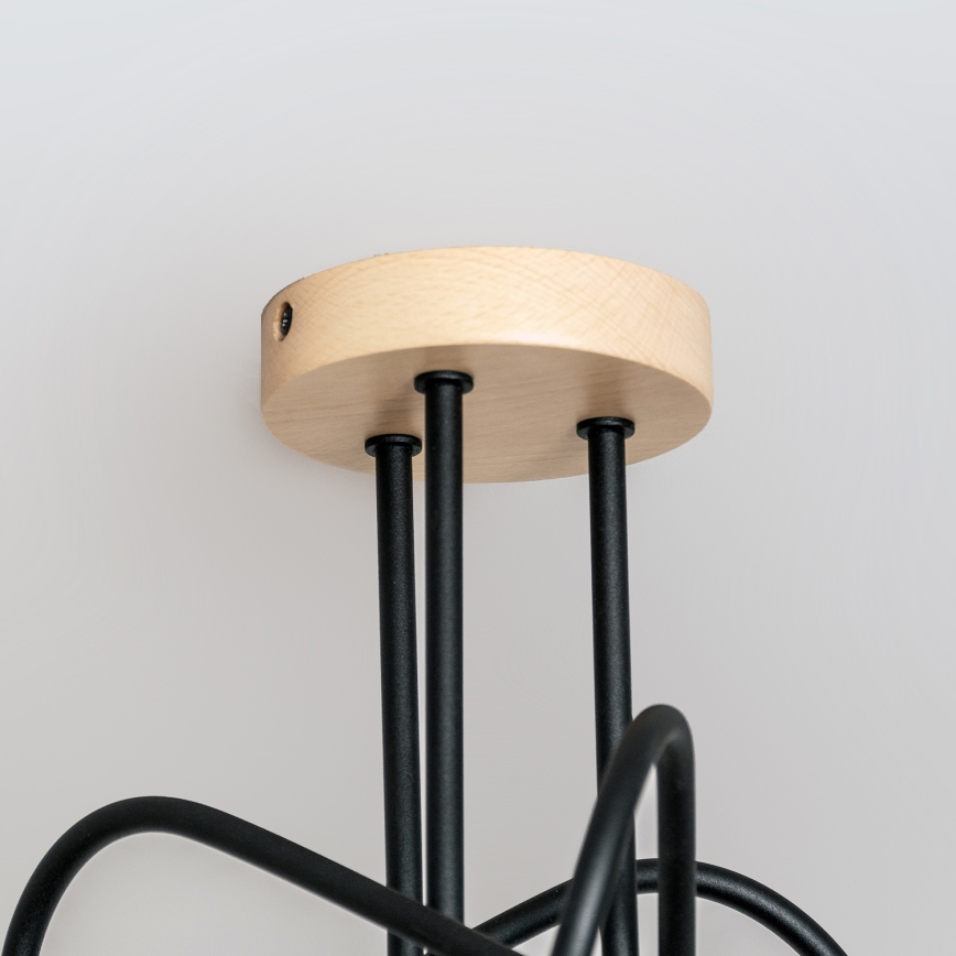 Плафон OXFORD 3xE27/15W/230V бор/черен