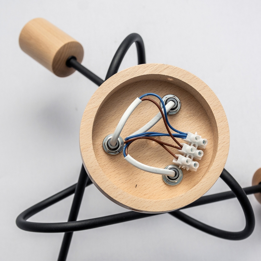 Плафон OXFORD 3xE27/15W/230V бор/черен