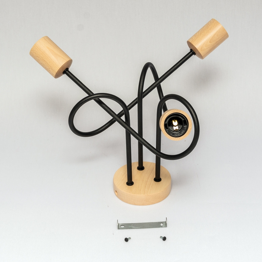 Плафон OXFORD 3xE27/15W/230V бор/черен