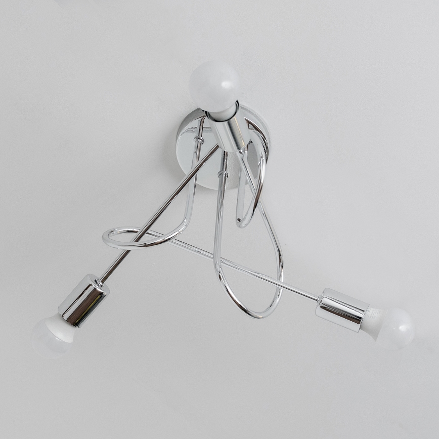 Плафон OXFORD 3xE27/15W/230V лъскав хром