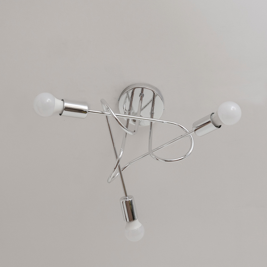 Плафон OXFORD 3xE27/15W/230V лъскав хром