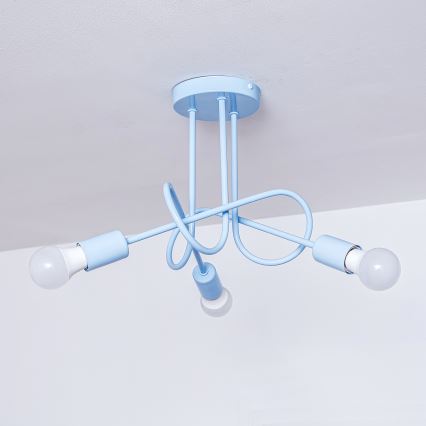 Плафон OXFORD 3xE27/15W/230V, син