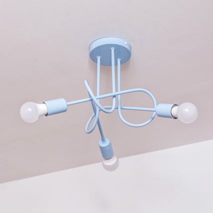 Плафон OXFORD 3xE27/15W/230V, син