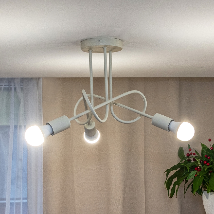 Плафон OXFORD 3xE27/15W/230V кремав