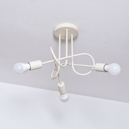 Плафон OXFORD 3xE27/15W/230V кремав