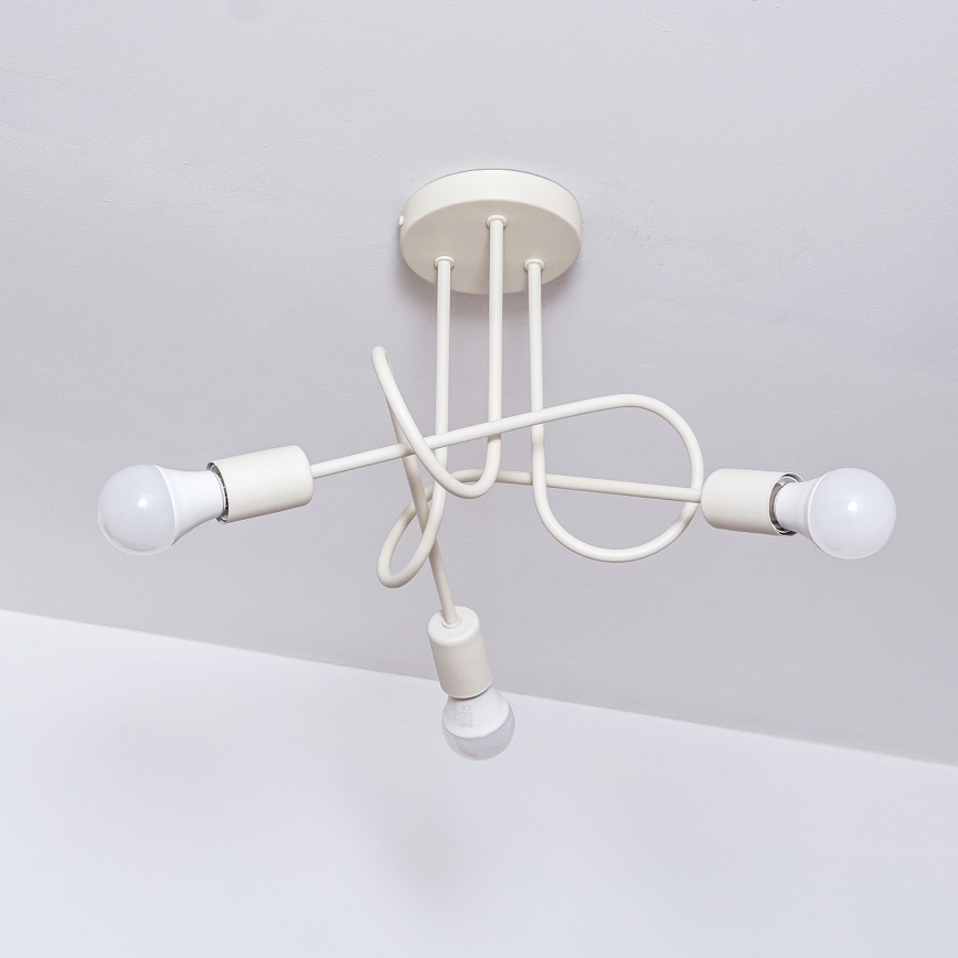 Плафон OXFORD 3xE27/15W/230V кремав