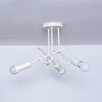 Плафон OXFORD 3xE27/15W/230V кремав