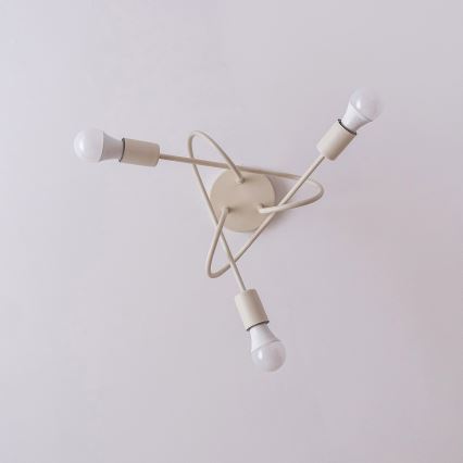 Плафон OXFORD 3xE27/15W/230V кремав