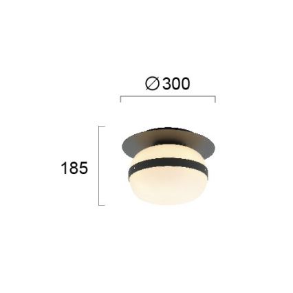 Плафон PALMA 1xE27/40W/230V, черен