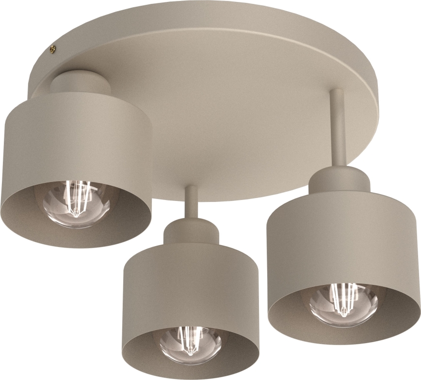 Плафон PARKLA 3xE27/15W/230V бежов