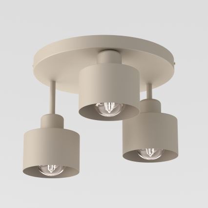 Плафон PARKLA 3xE27/15W/230V бежов