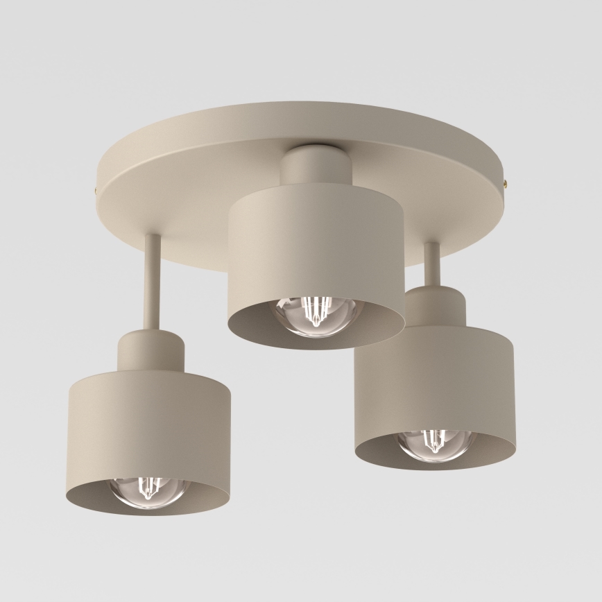 Плафон PARKLA 3xE27/15W/230V бежов