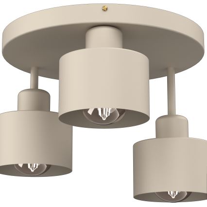 Плафон PARKLA 3xE27/15W/230V бежов