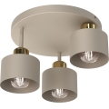 Плафон PARKLA 3xE27/15W/230V бежов/златист
