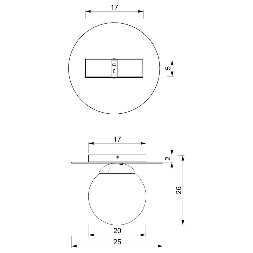 Плафон PLATO 1xE14/40W/230V Ø 25 см