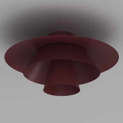Плафон PLATO 1xE27/15W/230V диаметър 32 см бордо
