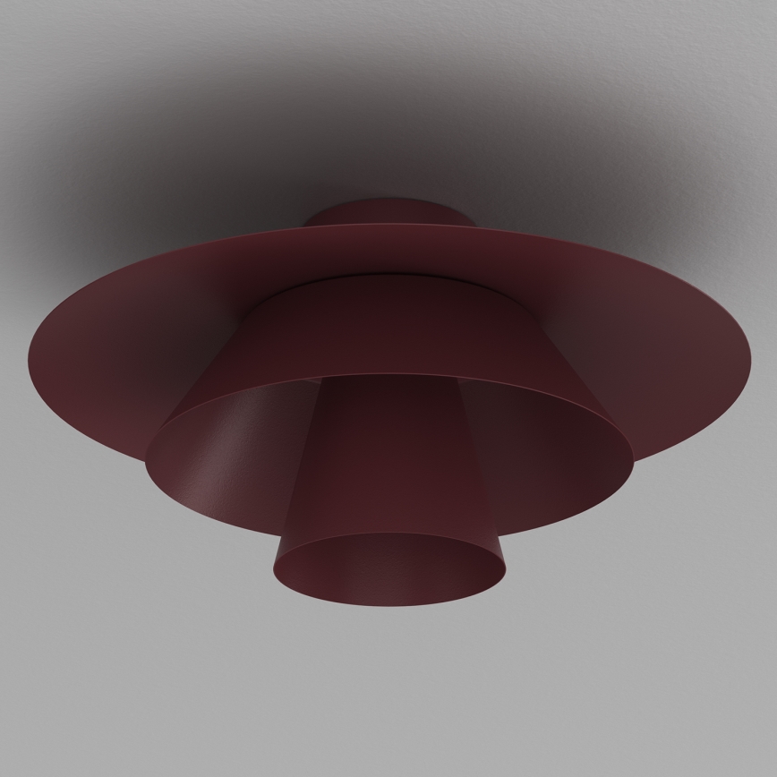 Плафон PLATO 1xE27/15W/230V диаметър 32 см бордо