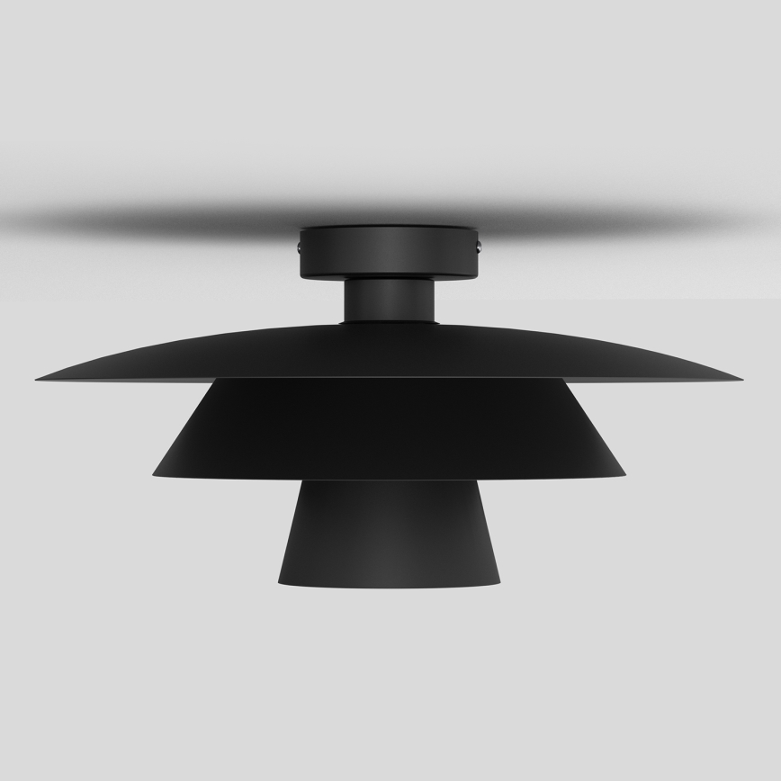 Плафон PLATO 1xE27/15W/230V, Ø 32 см, черен