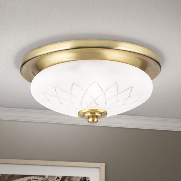 Плафон PORTO 1xE27/40W/230V Ø 26 см златист