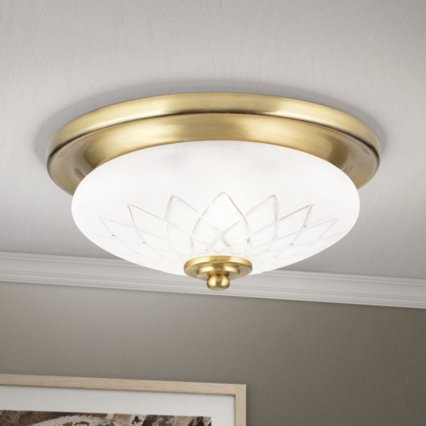 Плафон PORTO 1xE27/40W/230V Ø 26 см златист