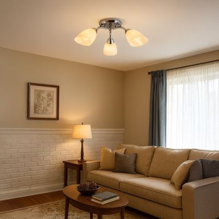 Плафон PORTOS 3xE14/10W/230V, лъскав хром