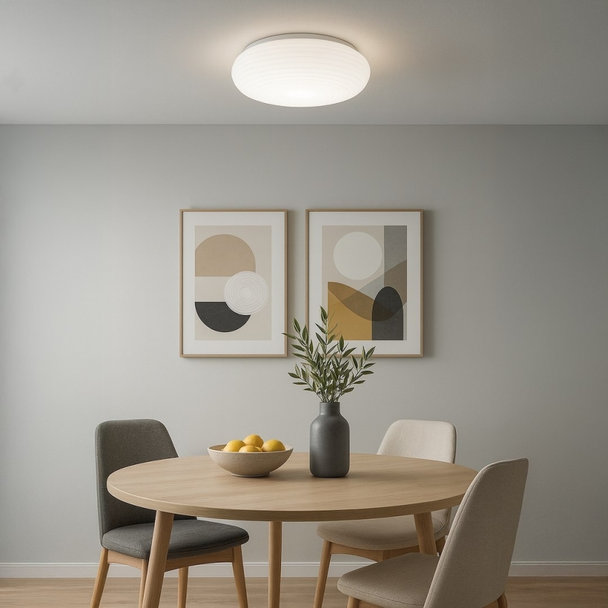 Плафон PULSO 3xE27/15W/230V Ø 42 см бял