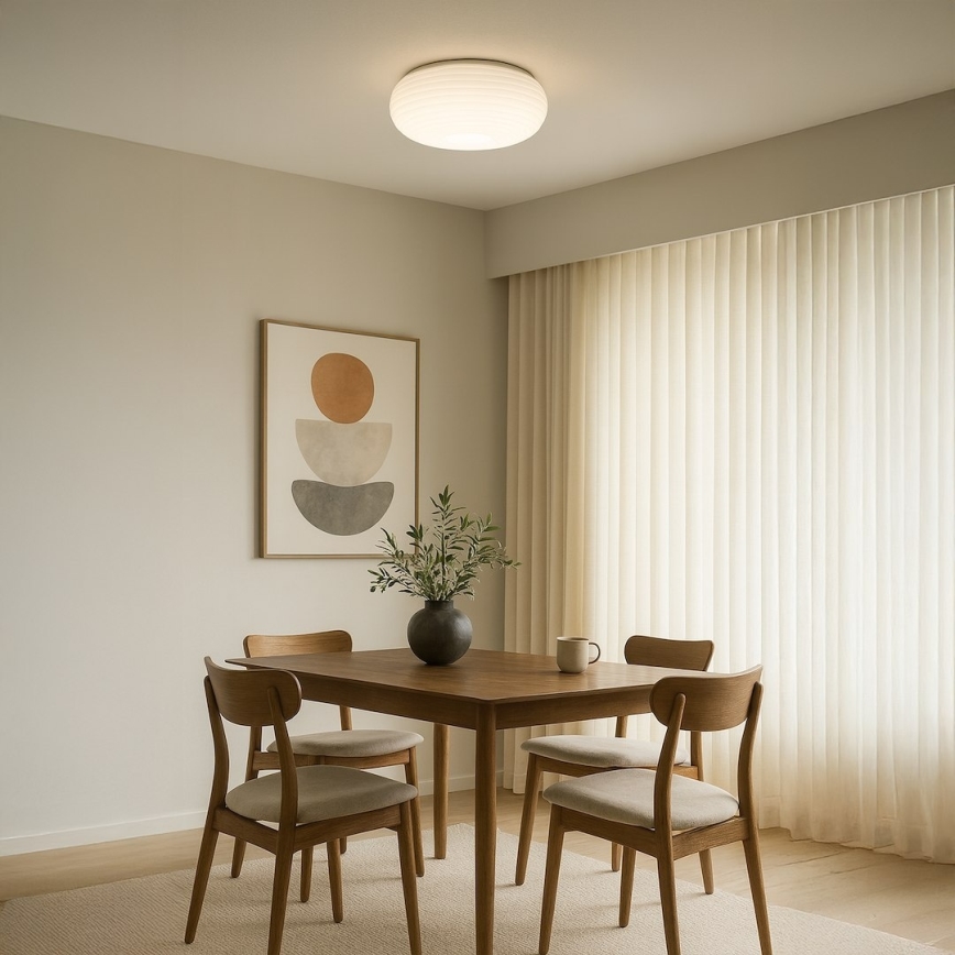 Плафон PULSO 3xE27/15W/230V Ø 42 см бял