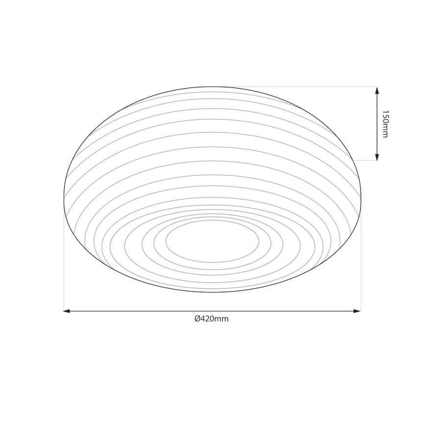 Плафон PULSO 3xE27/15W/230V Ø 42 см бял