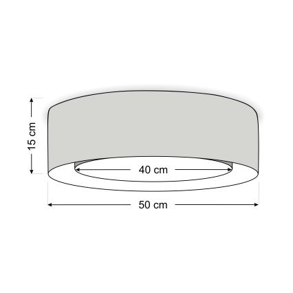 Плафон PURO 2xE27/40W/230V, Ø 50 см, бял
