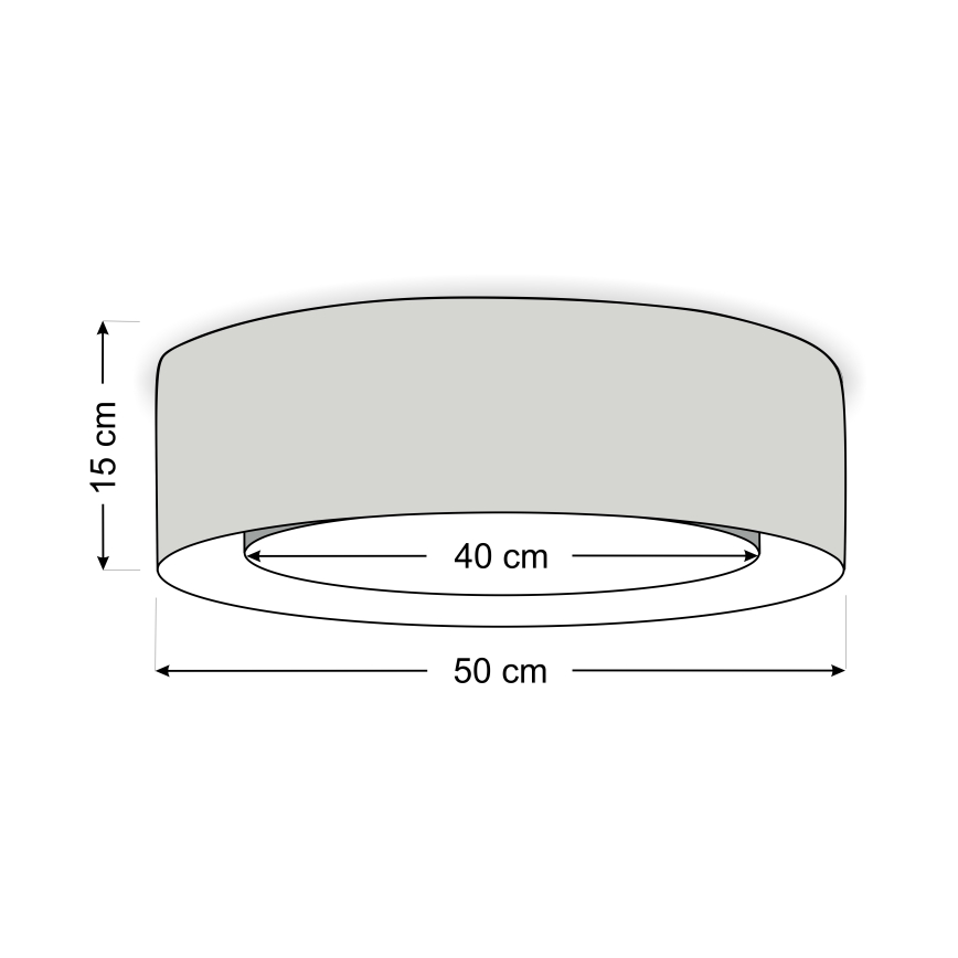 Плафон PURO 2xE27/40W/230V Ø 50 см розов