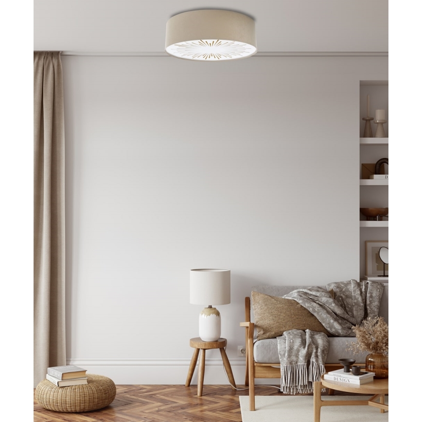 Плафон RAYS 2xE27/60W/230V Ø 40 см бежов