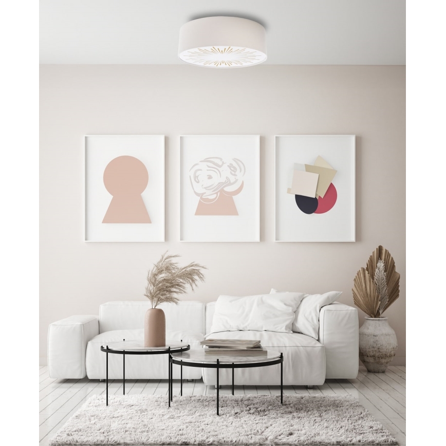 Плафон RAYS 2xE27/60W/230V Ø 40 см бял