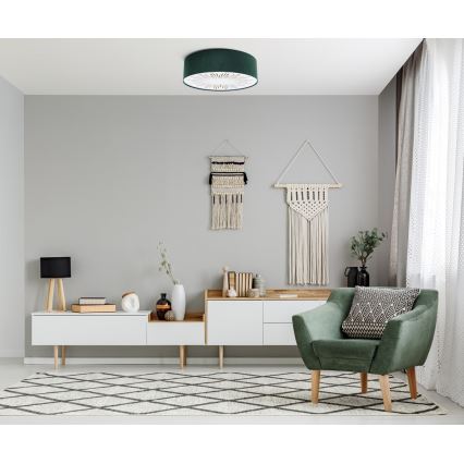 Плафон RAYS 2xE27/60W/230V Ø 40 см зелен