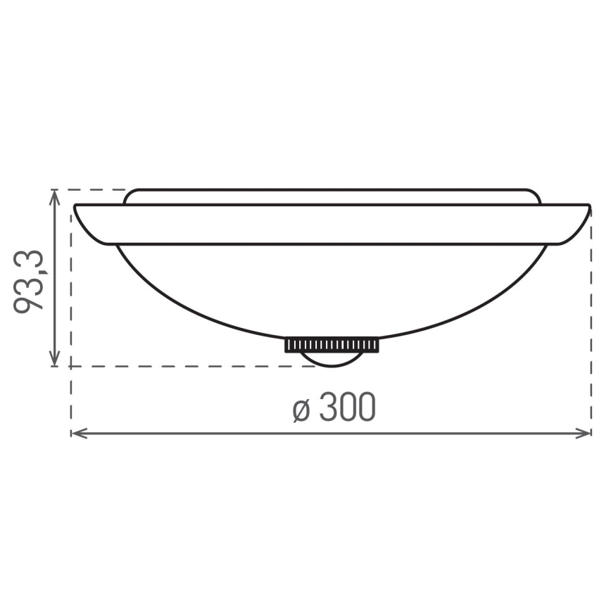 Плафон с датчик за движение и за здрач MANA 2xE27/40W/230V Ø30 см бял